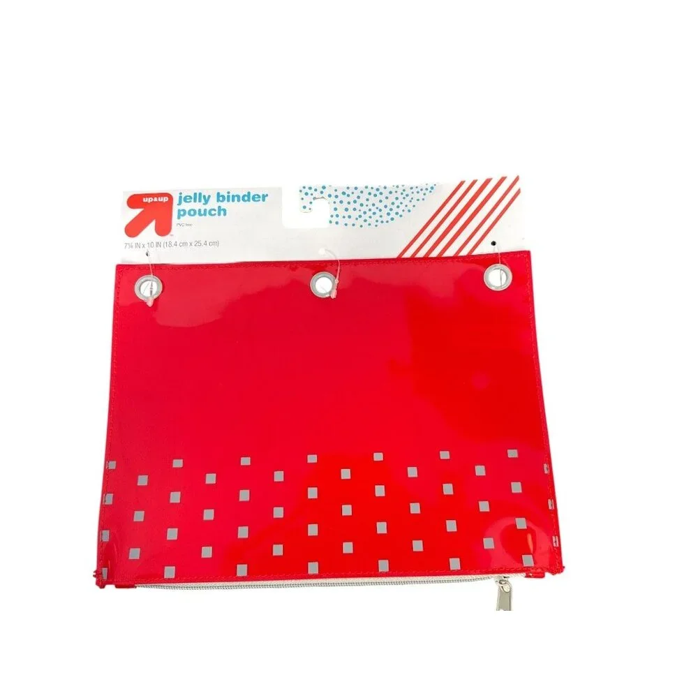 Up & Up Jelly Binder Pouch Red 7 3/4"x10" PVC-Free With 3 Grommets - Picture 1 of 1